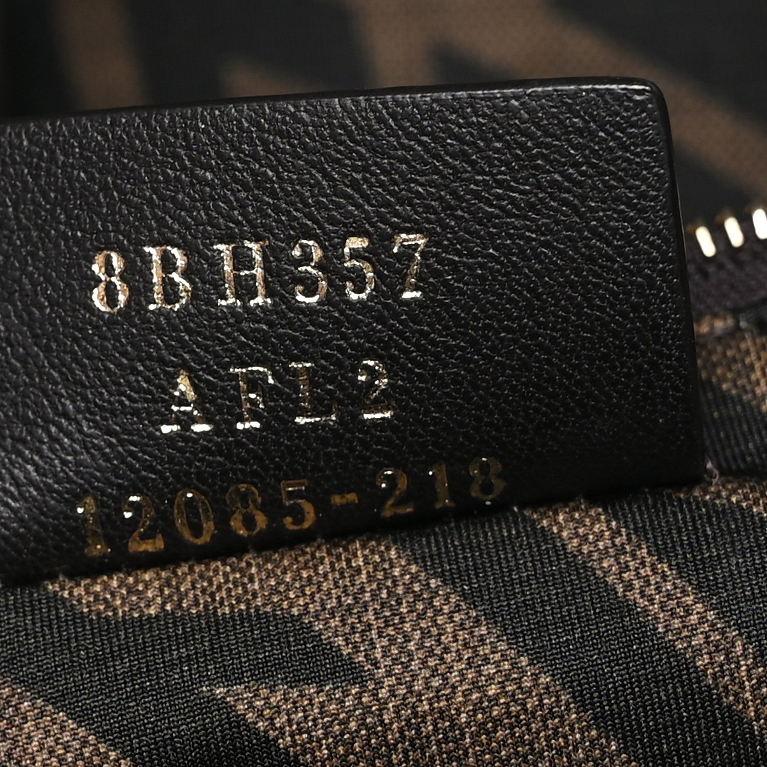 Fendi X SARAH COLEMAN Fabric Jacquard Vitello King FF Vertigo Shopping Tote Bag Tobacco Moro Black 7 of 10