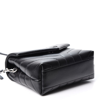 Saint Laurent Calfskin Y Quilted Monogram Toy Loulou Crossbody Bag Black 3 of 9