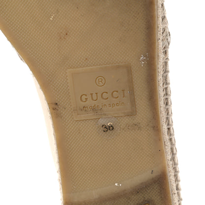 Gucci Canvas Logo Espadrilles 38 Greggio White 7 of 14