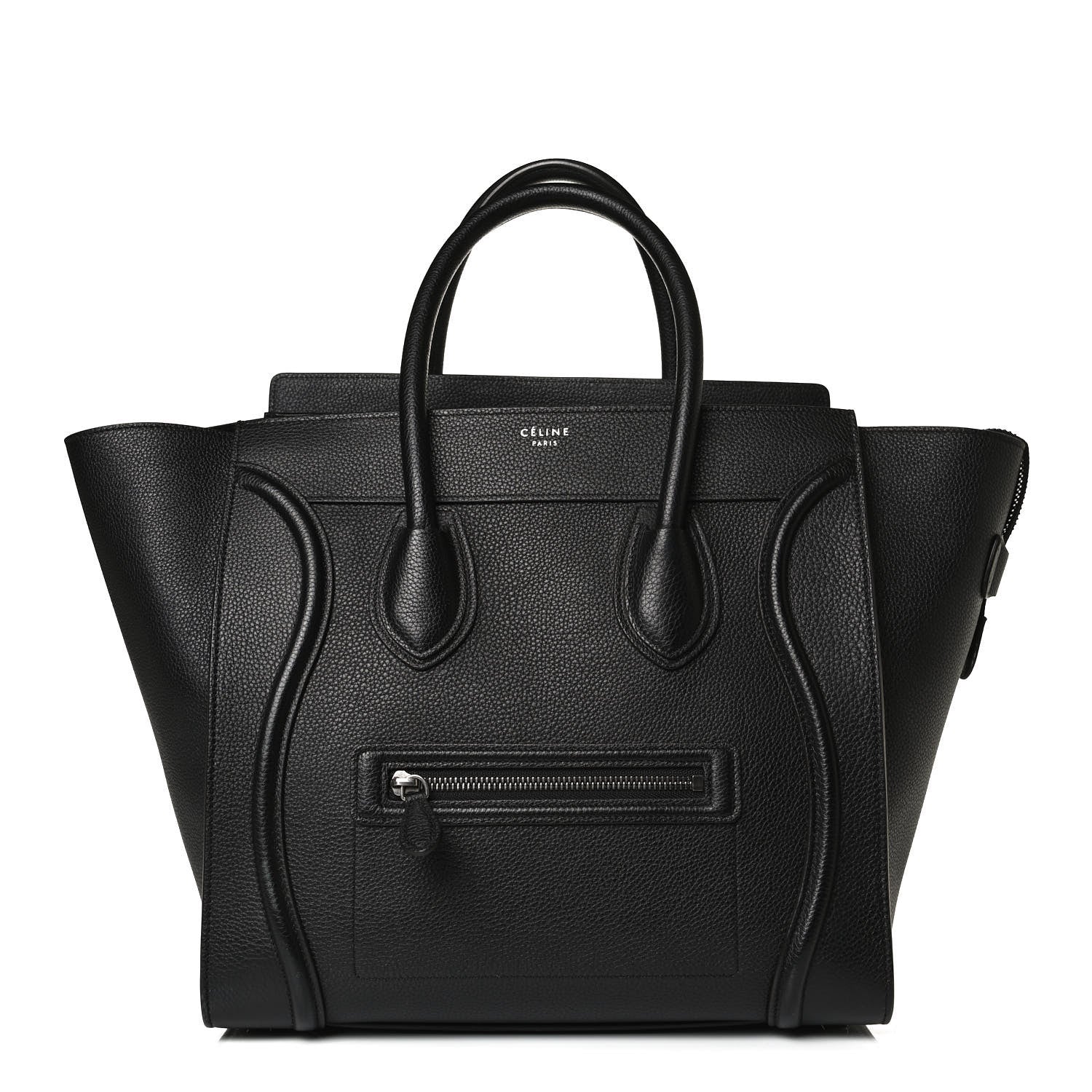 Celine Drummed Calfskin Mini Luggage Black 1 of 14