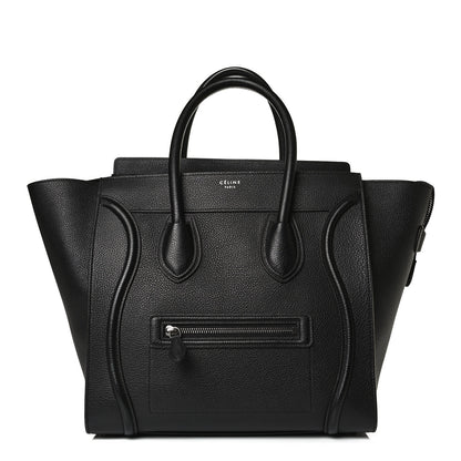 Celine Drummed Calfskin Mini Luggage Black 1 of 14