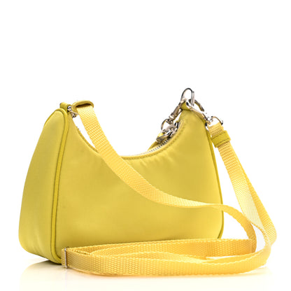 Prada Tessuto Nylon Saffiano Mini Re-Edition 2000 Shoulder Bag Ananas 3 of 10