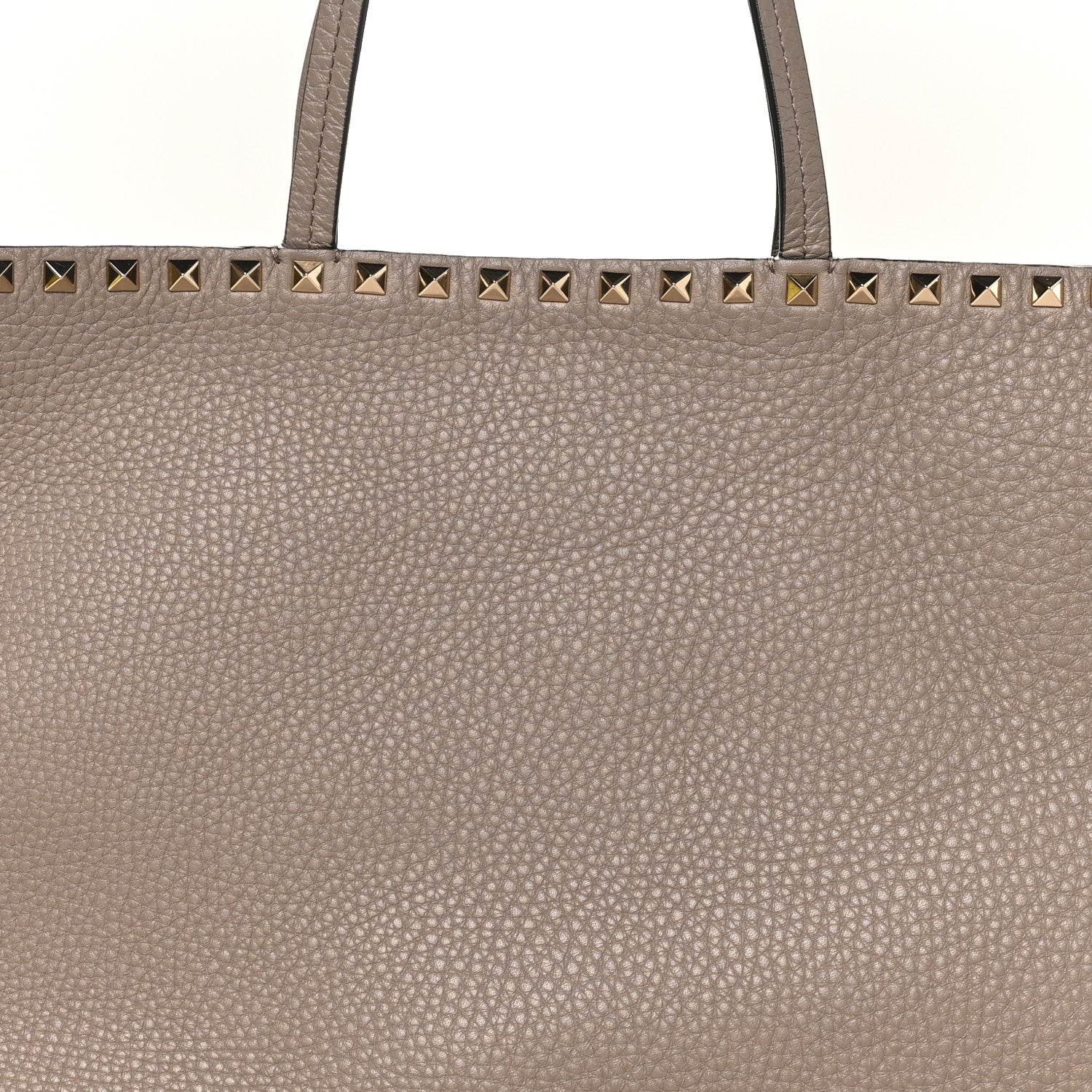 Valentino Garavani Grained Calfskin Rockstud Shoulder Tote Clay 7 of 9