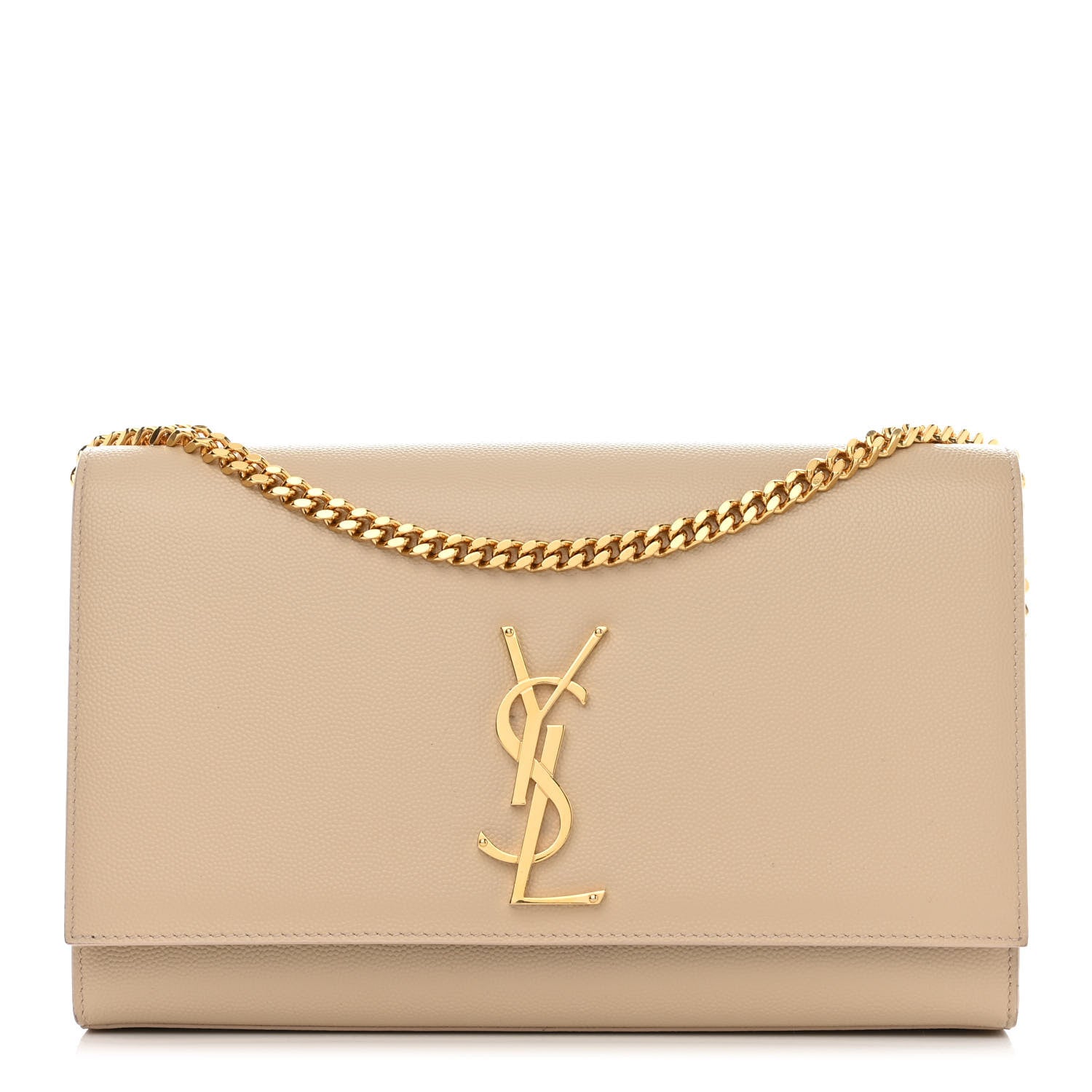 Saint Laurent Grain De Poudre Medium Monogram Kate Satchel Nude Powder 1 of 8