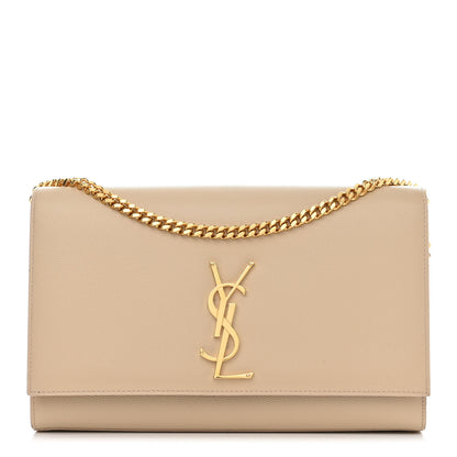 Saint Laurent Grain De Poudre Medium Monogram Kate Satchel Nude Powder 1 of 8