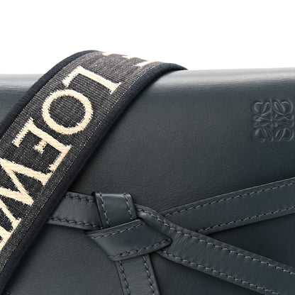Loewe Calfskin Jacquard Mini Gate Crossbody Bag Onyx Blue 8 of 10