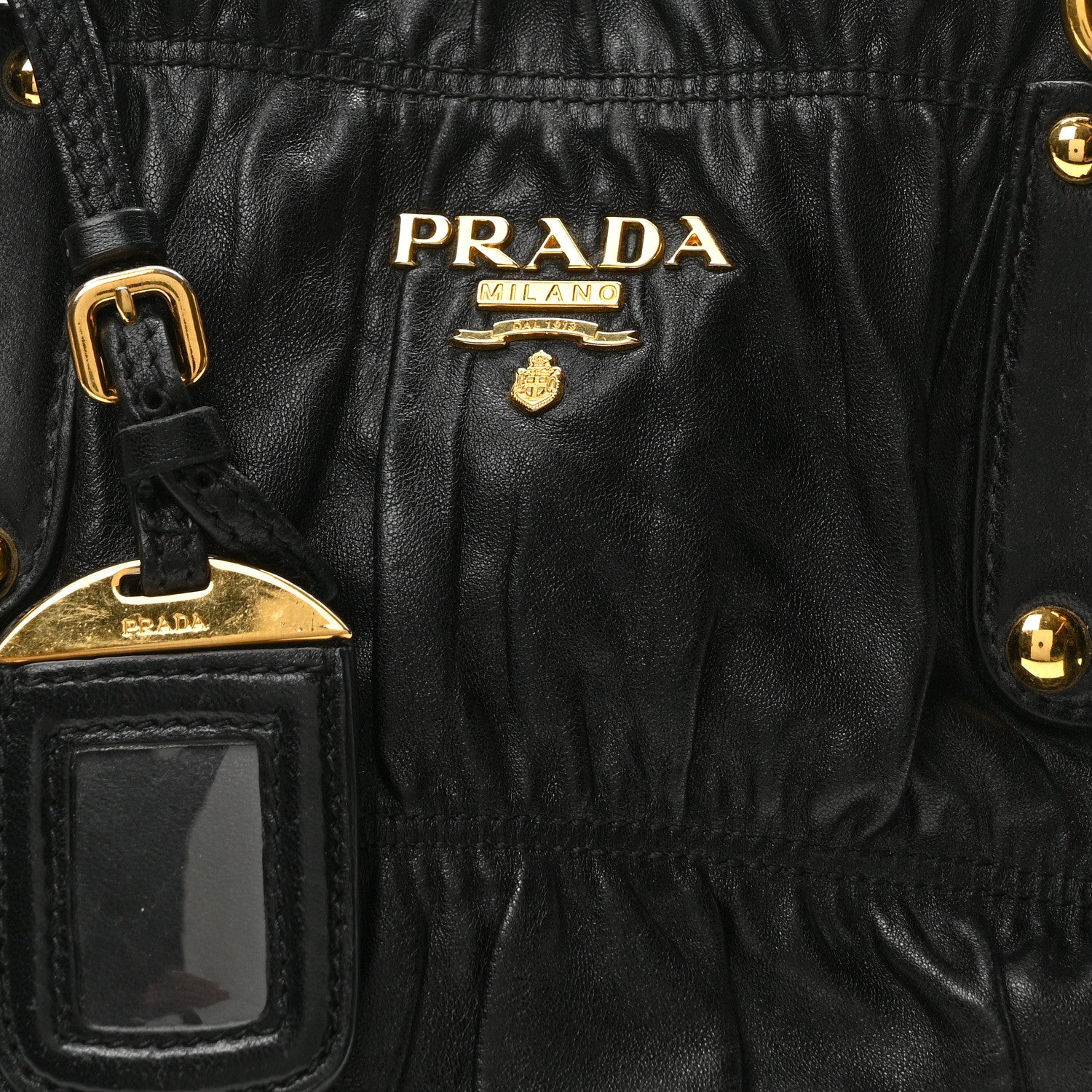 Prada Nappa Gaufre Tote Black 7 of 11