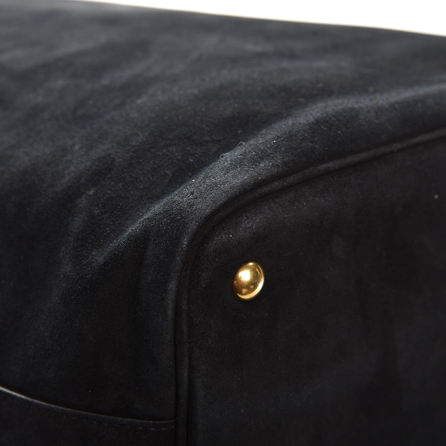 Saint Laurent Suede Studded Bucket Bag Black 10 of 11