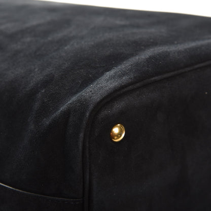 Saint Laurent Suede Studded Bucket Bag Black 10 of 11