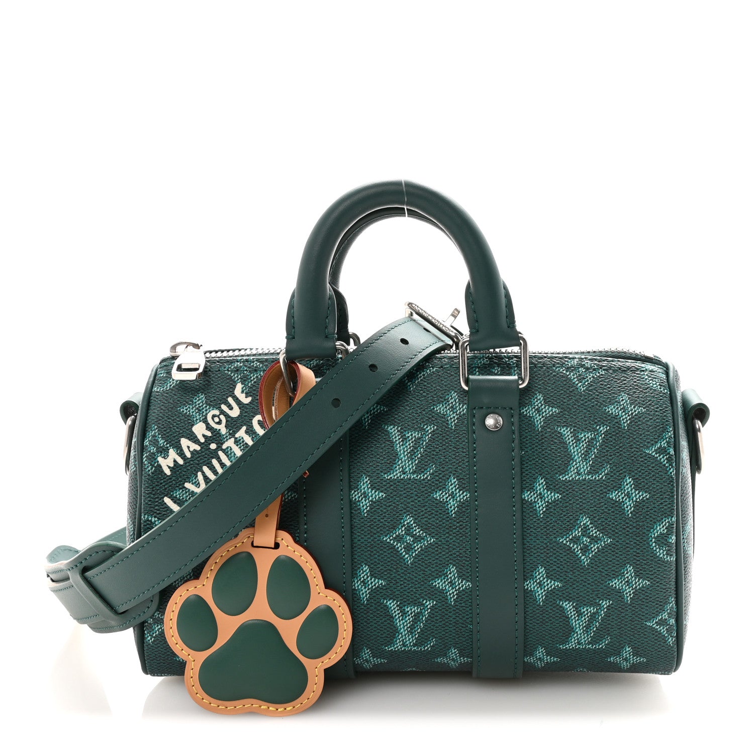 Louis Vuitton Monogram Heritage Keepall Bandouliere 25 Green 1 of 10