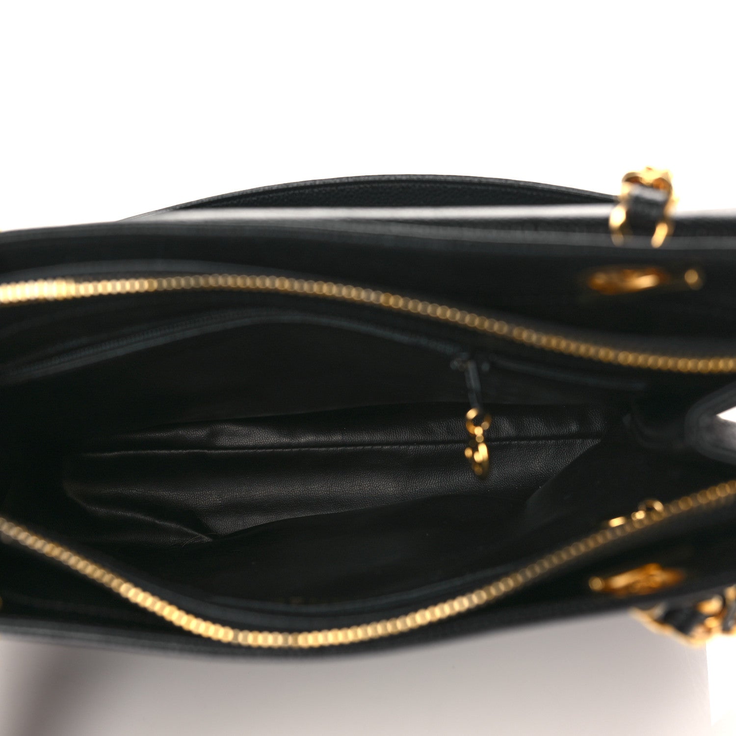 Chanel Caviar CC Shopper Tote Black 5 of 10