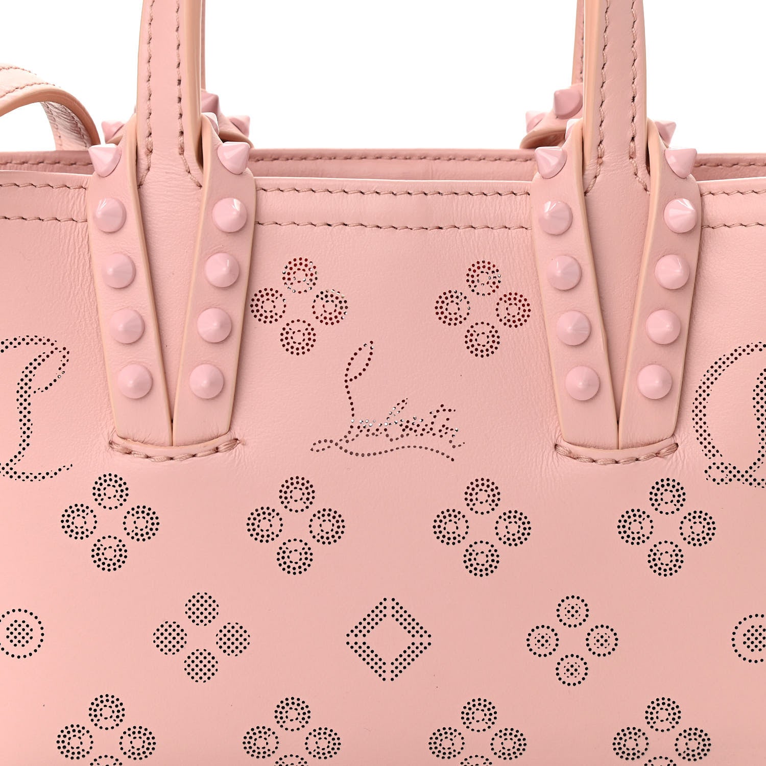 Christian Louboutin Calfskin Loubinthesky Nano Cabata Tote Rosy 9 of 9