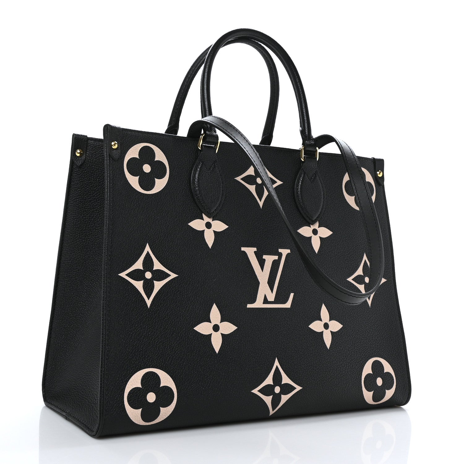 Louis Vuitton Empreinte Monogram Giant Onthego MM Black Beige 3 of 8