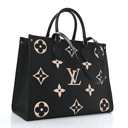 Louis Vuitton Empreinte Monogram Giant Onthego MM Black Beige 3 of 8