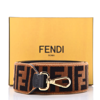 Fendi Velvet Tapestry FF Strap You Tobacco 5 of 5