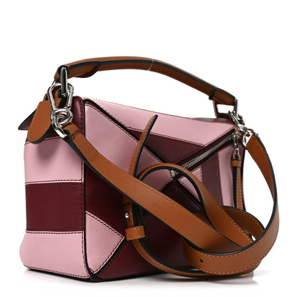 Loewe Calfskin Rugby Small Puzzle Bag Wine Pastel Pink 3 of 9