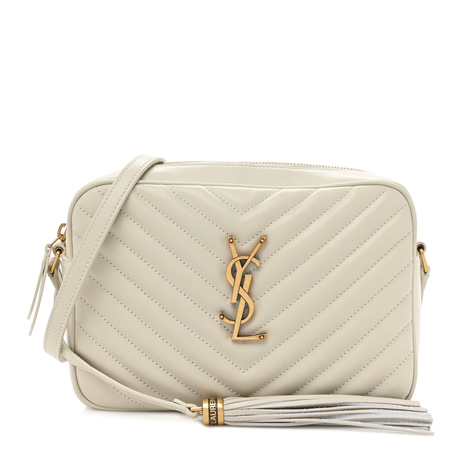 Saint Laurent Calfskin Matelasse Monogram Lou Camera Bag Crema Soft 1 of 10