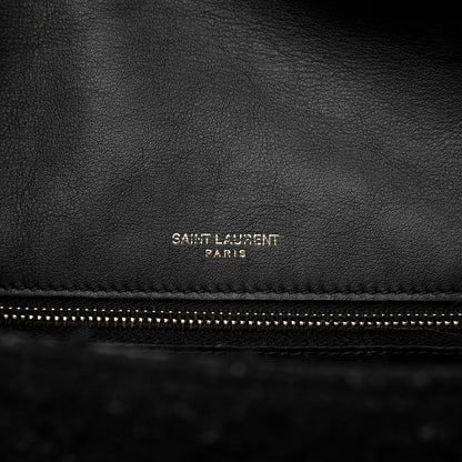 Saint Laurent Boucle Tweed Monogram Medium Niki Chain Satchel Black 8 of 9
