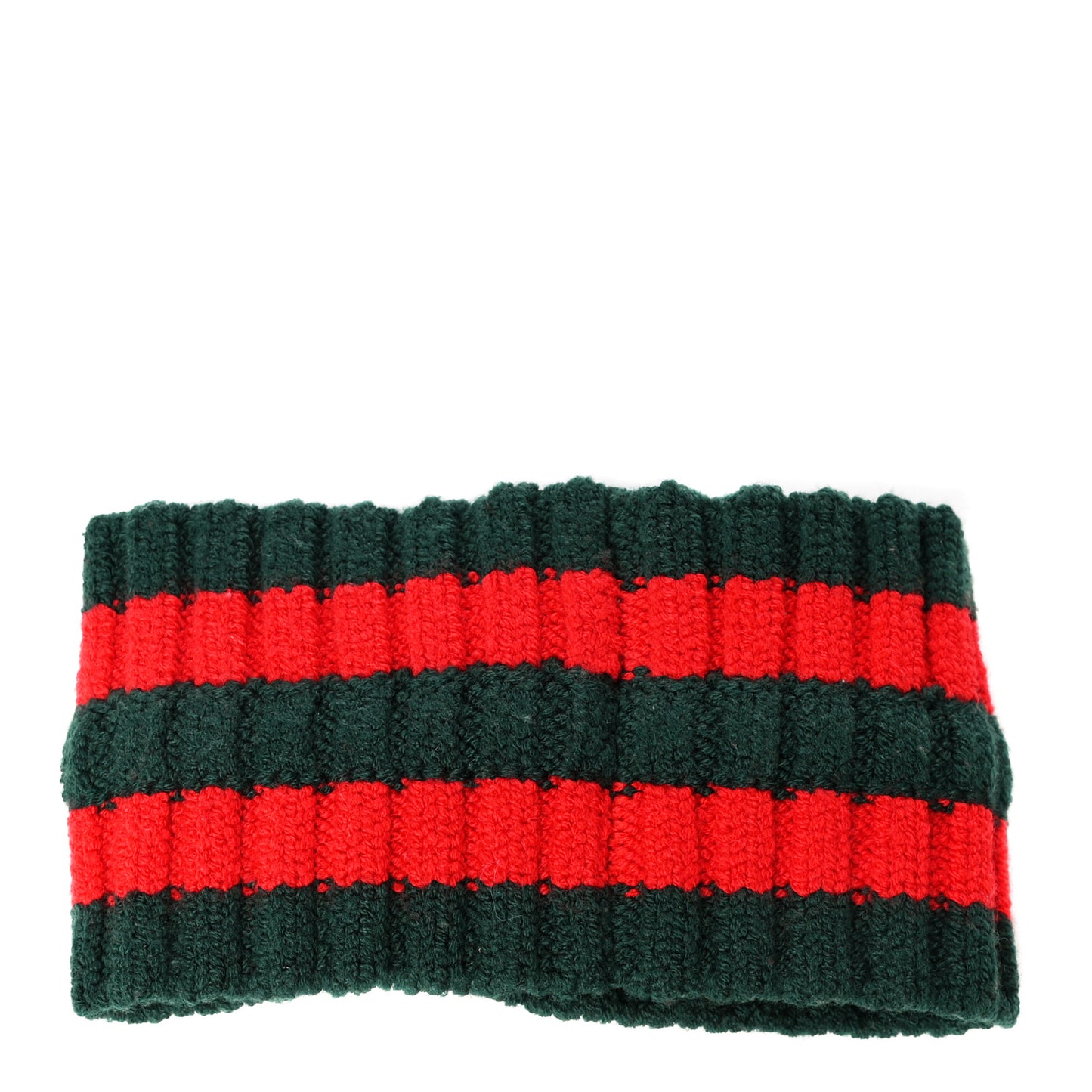 Wool Web Headband M Green Red