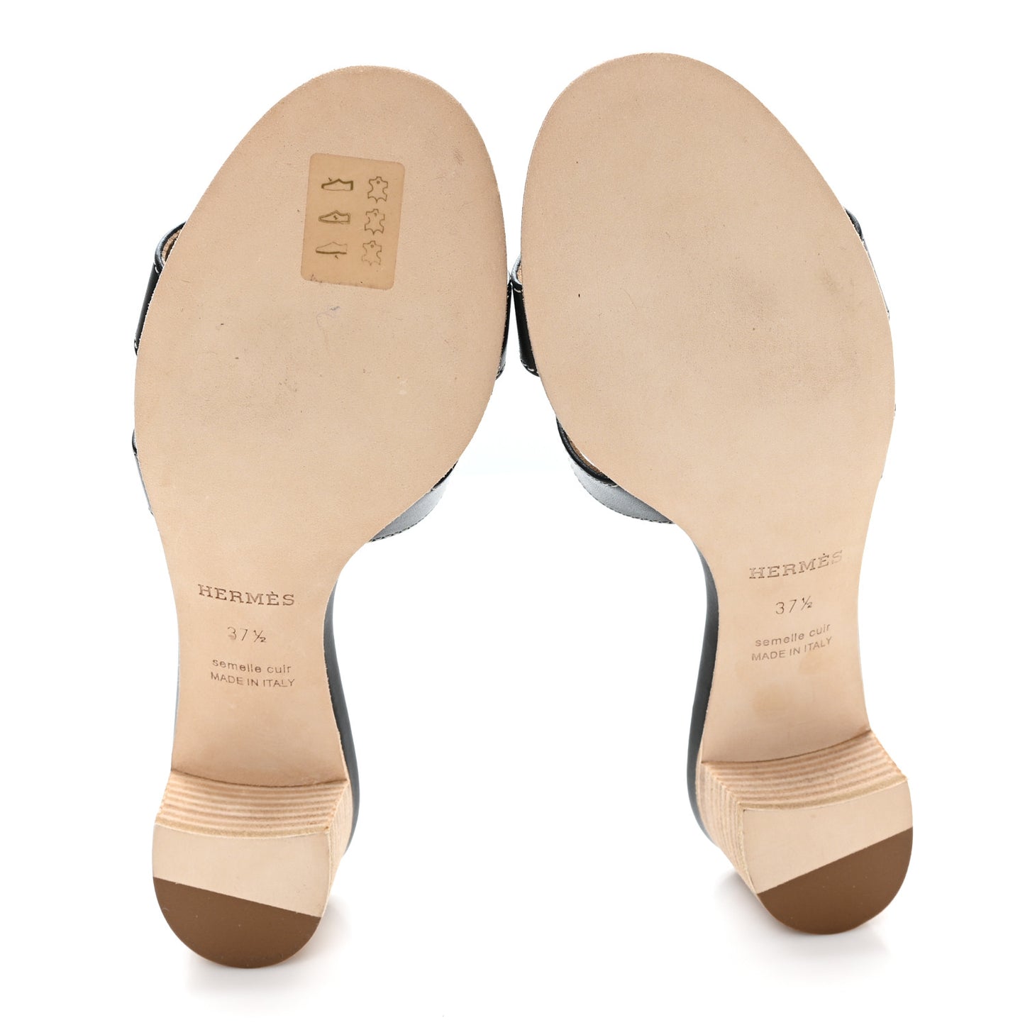 Calfskin Oasis Sandals 37.5 Black
