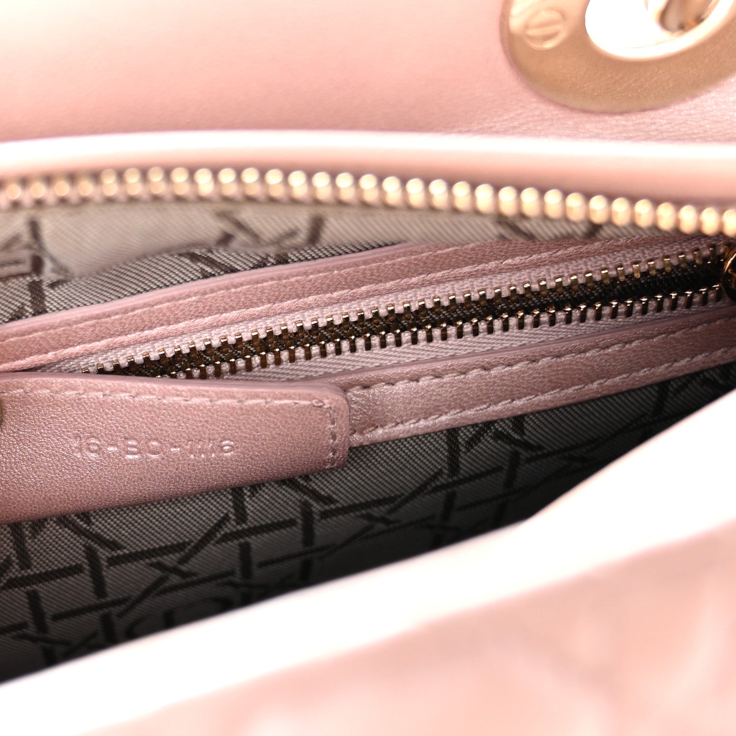 Christian Dior Pearly Lambskin Cannage Medium Lady Dior Lotus 7 of 11