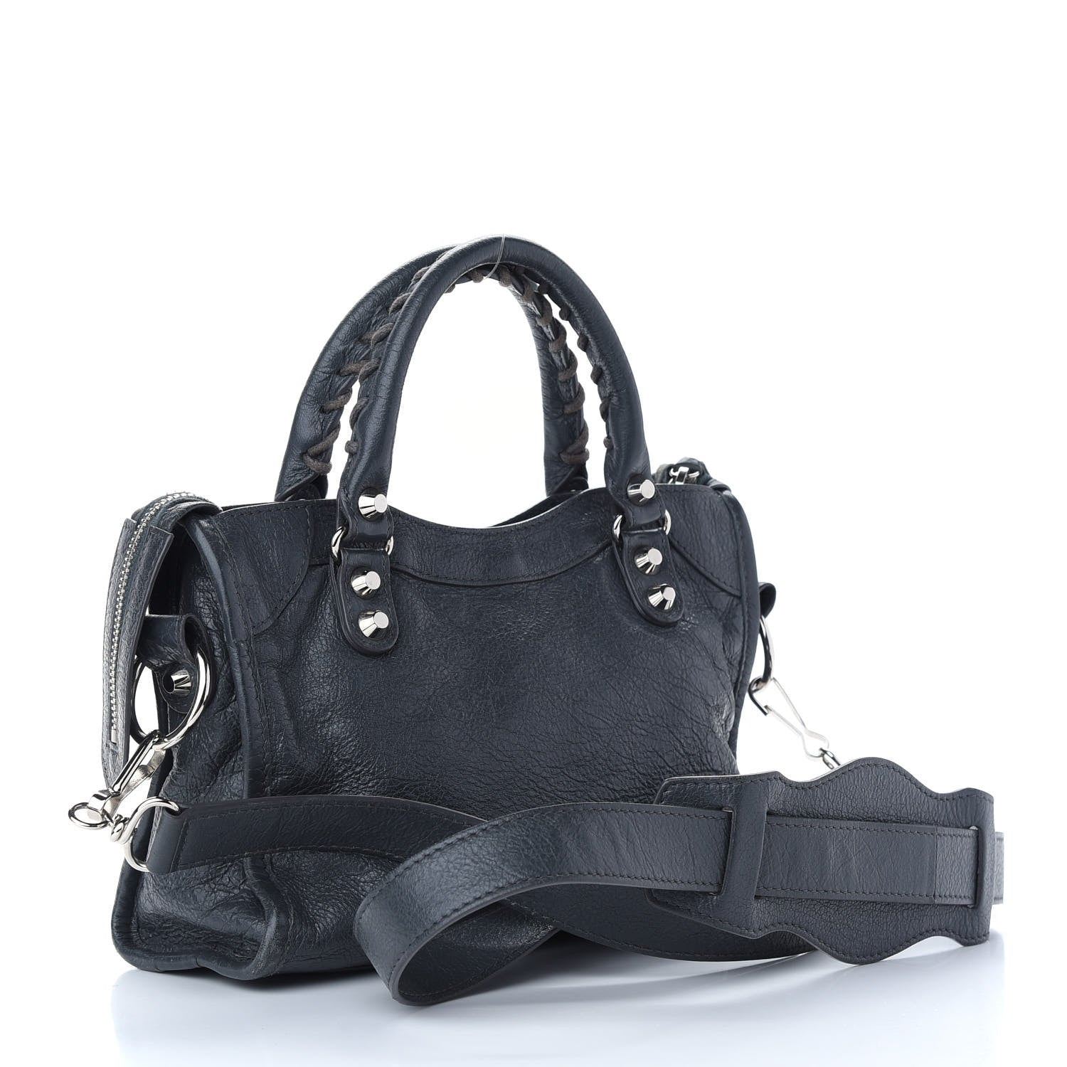 Balenciaga Agneau Classic Silver Hardware Mini City Gris Fossile 3 of 9