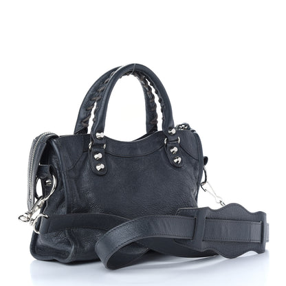 Balenciaga Agneau Classic Silver Hardware Mini City Gris Fossile 3 of 9