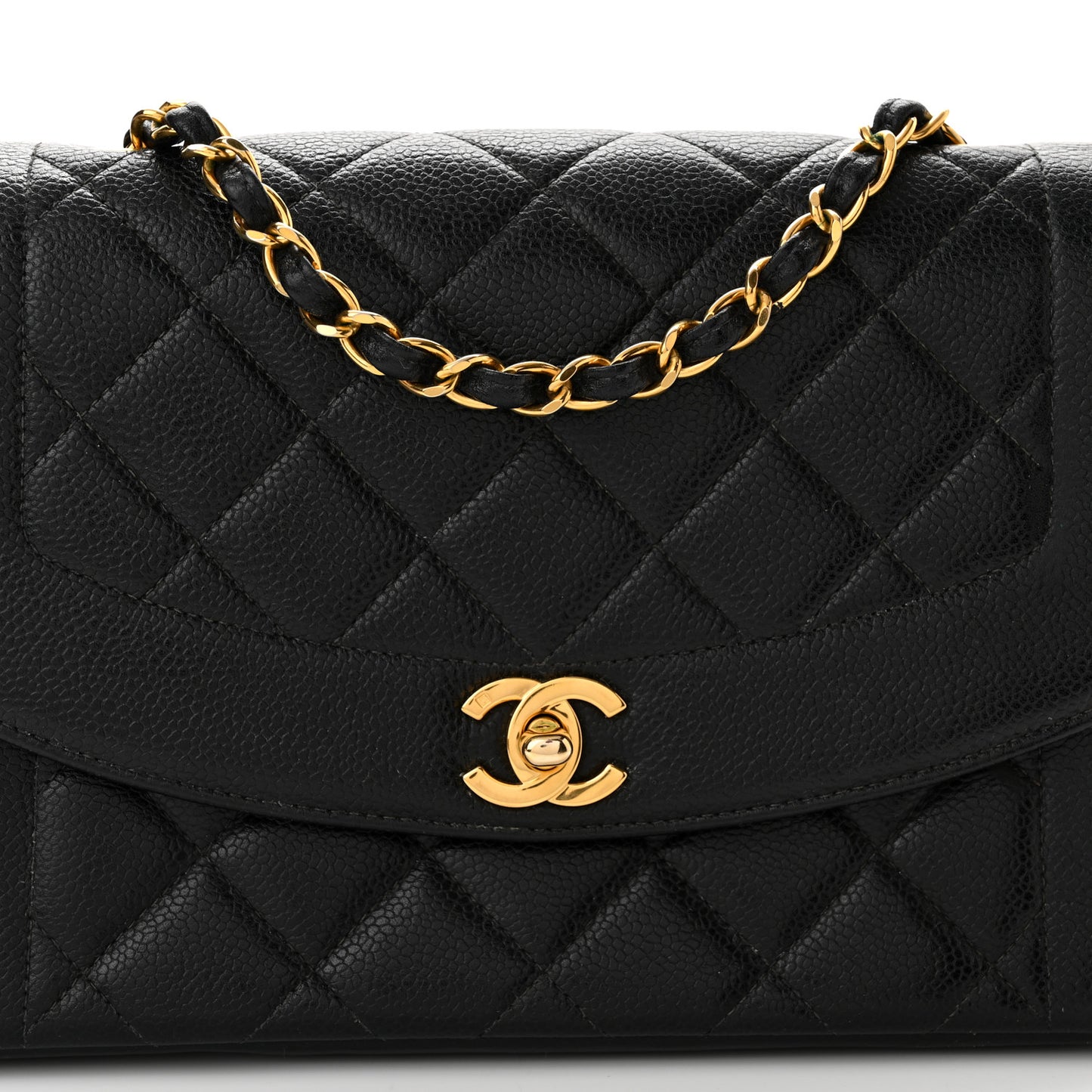 Caviar Quilted Medium Single Flap Black