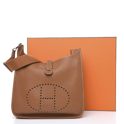 Hermes Taurillon Clemence Evelyne III GM Gold 9 of 9