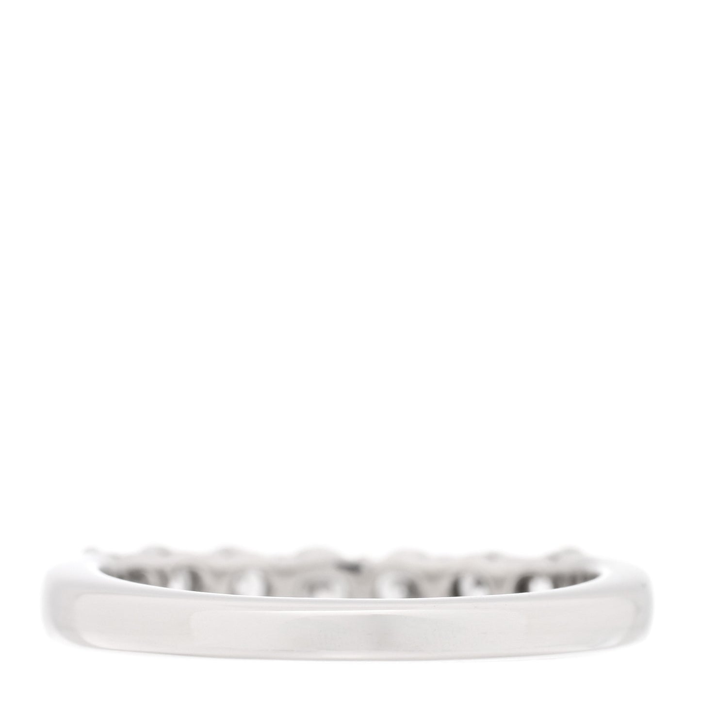 Platinum Diamond 3mm Tiffany Forever Half Circle Band Ring 50 5.25