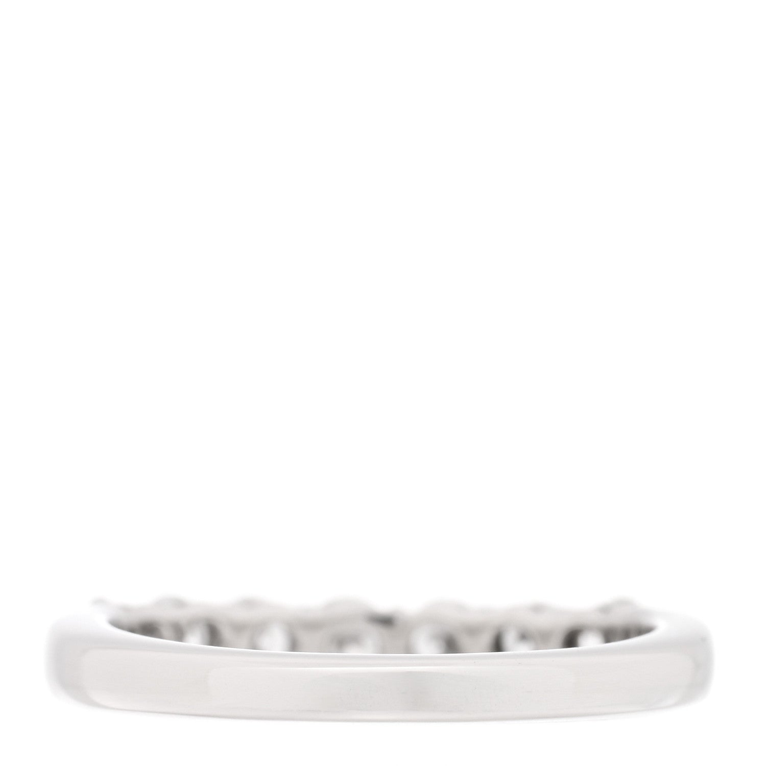 Tiffany Platinum Diamond 3mm Tiffany Forever Half Circle Band Ring 50 5.25 3 of 5