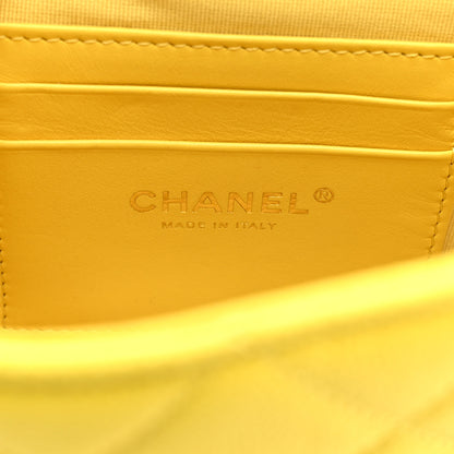 Chanel Caviar Quilted Handy Box Vanity Case Yellow 6 of 10