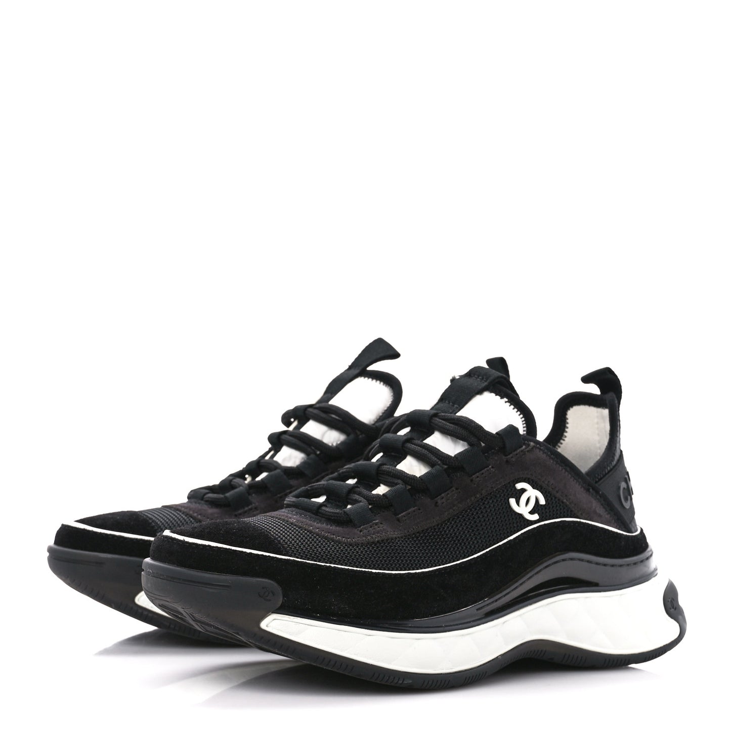 Fabric Suede CC Sneakers 38 Black Dark Grey