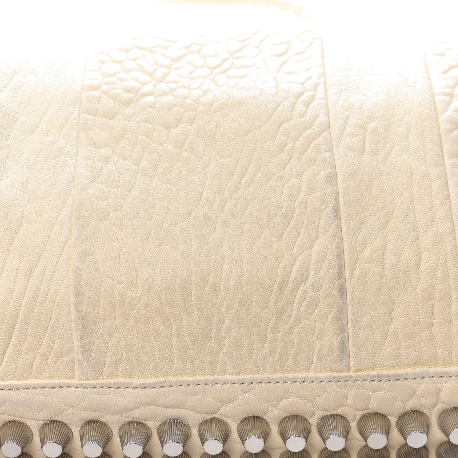 Alexander Wang Pebbled Lambskin Rocco Bone Silver Hardware 13 of 15