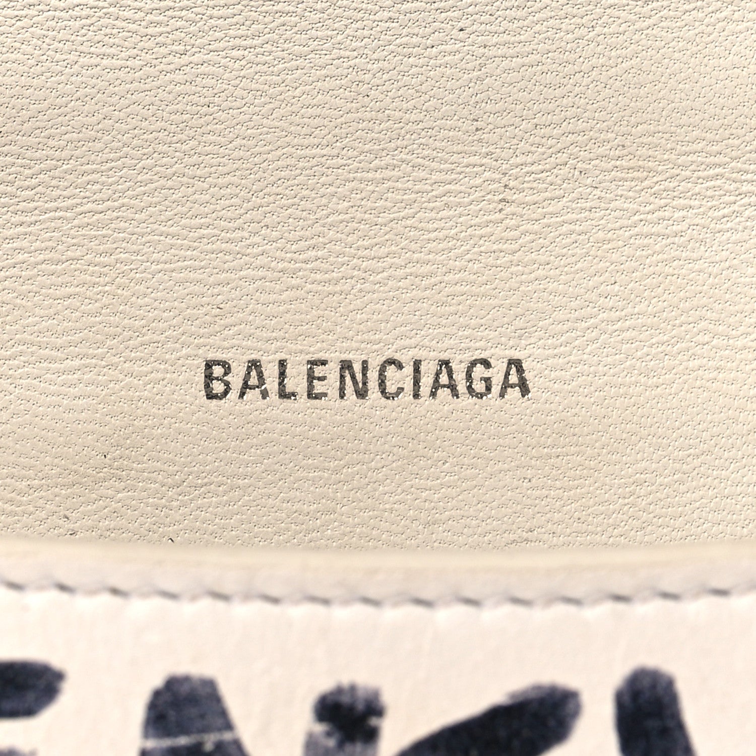 Balenciaga Smooth Calfskin Graffiti Hourglass Top Handle Bag XS White Black 14 of 15