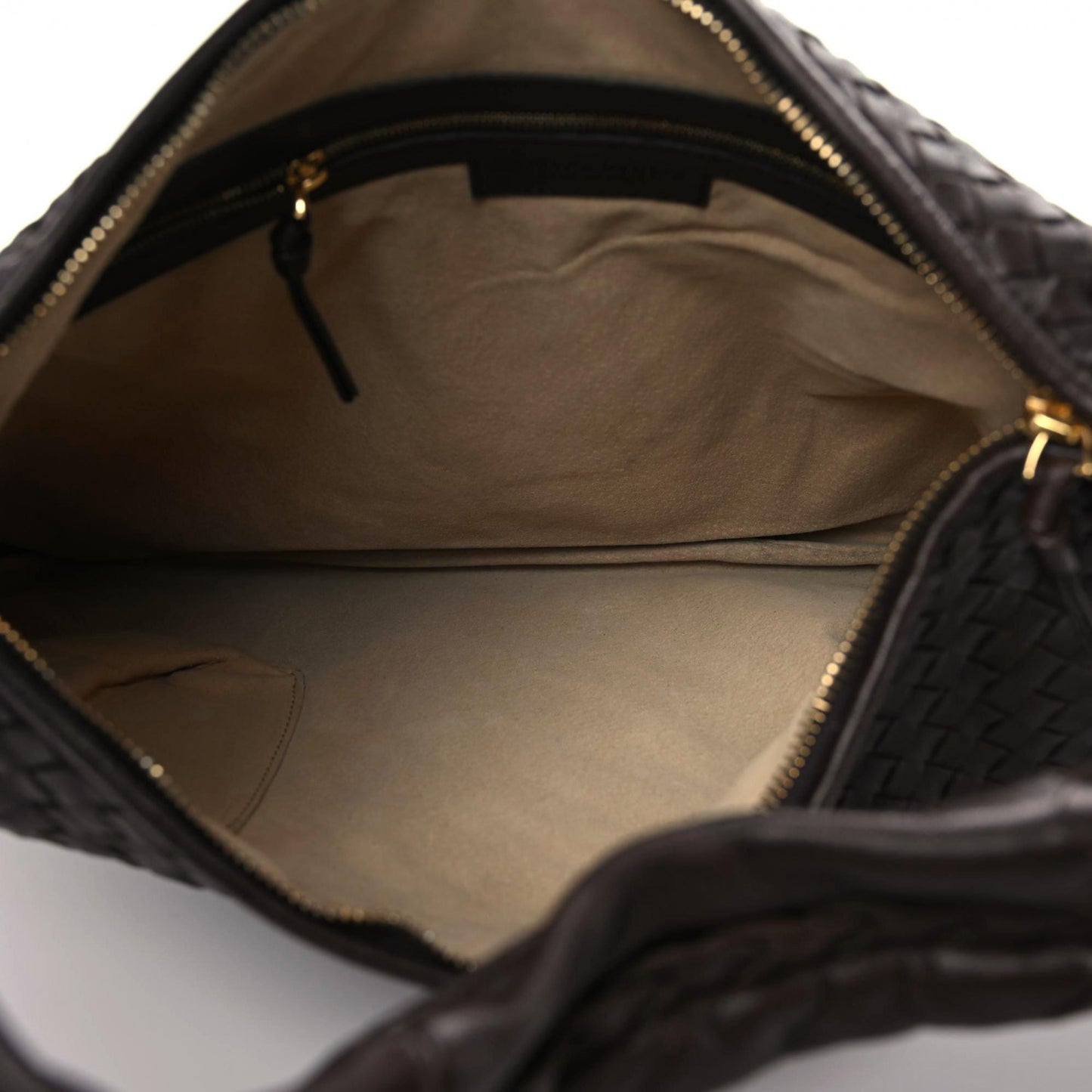 Nappa Intrecciato Large Veneta Hobo Ebano