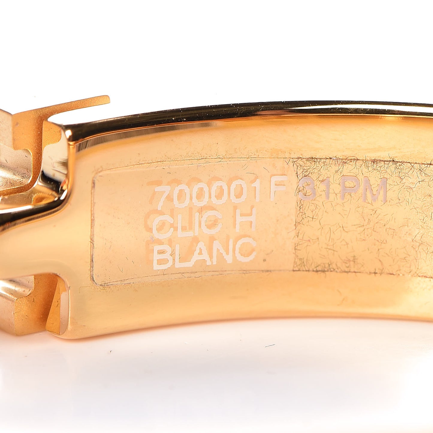 Enamel Narrow Clic Clac H Bracelet PM White