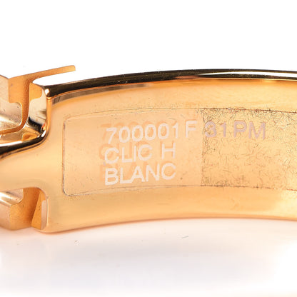 Hermes Enamel Narrow Clic Clac H Bracelet PM White 6 of 7