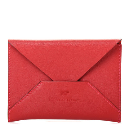 Hermes Swift Le Sens De L'Objet Envelope Card Case Vermillion 1 of 4