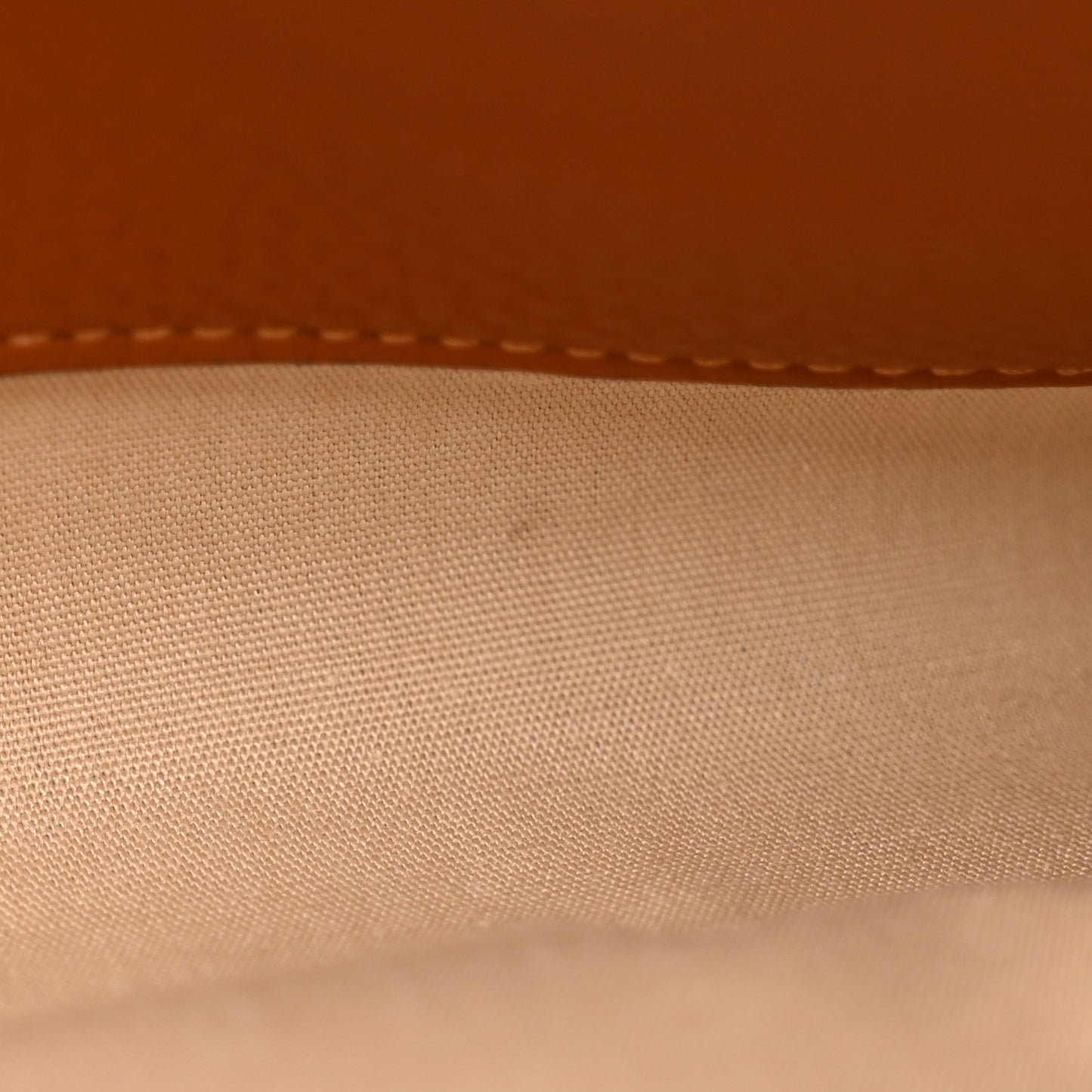 Calfskin Alphabet Flat Pouch Clutch Tan