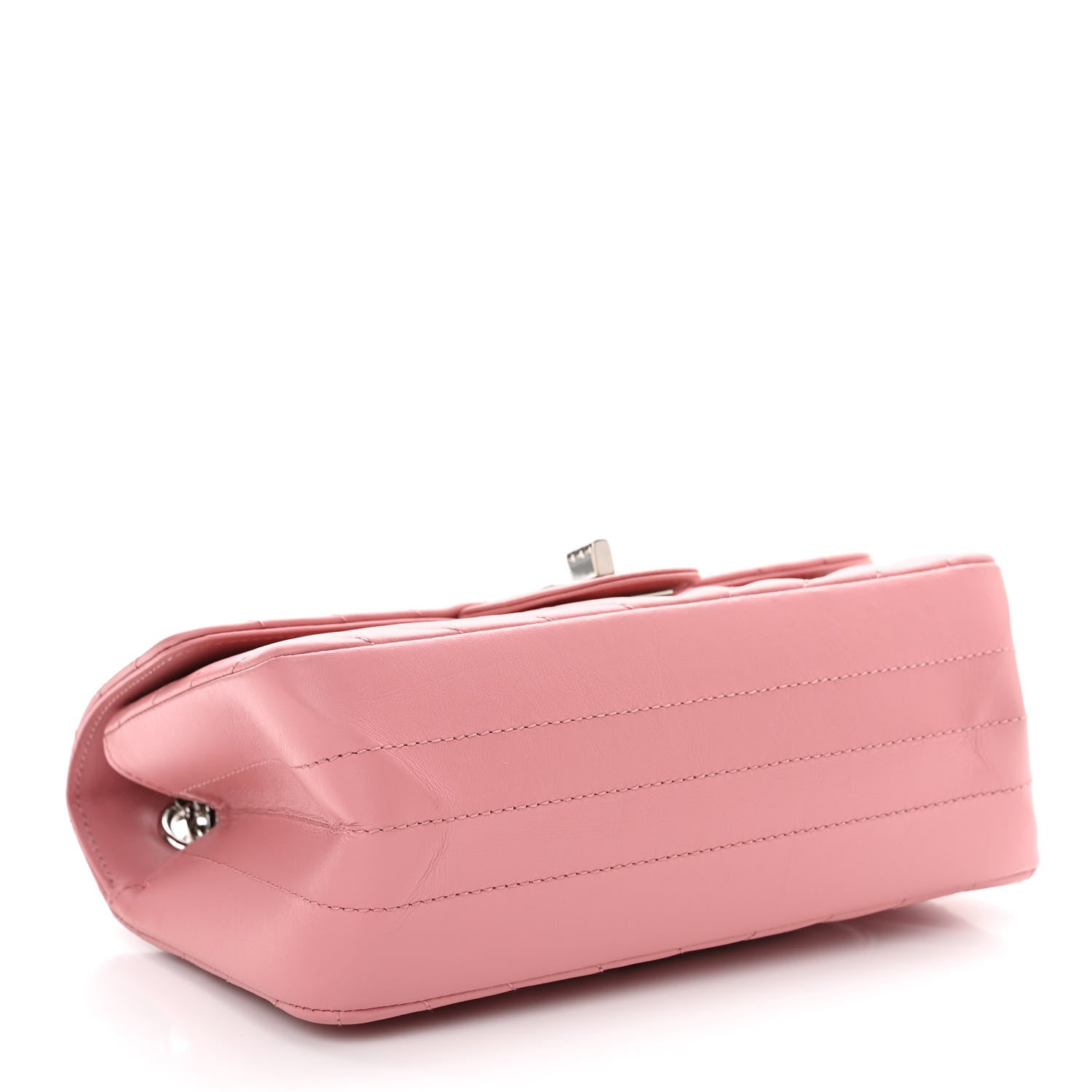 Chanel Aged Calfskin Chevron Quilted 2.55 Reissue Mini Flap Pink 4 of 12