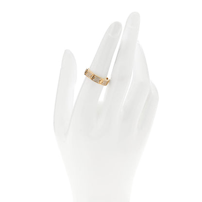 Cartier 18K Yellow Gold Diamond 5mm LOVE Wedding Paved Band Ring 54 7 2 of 5