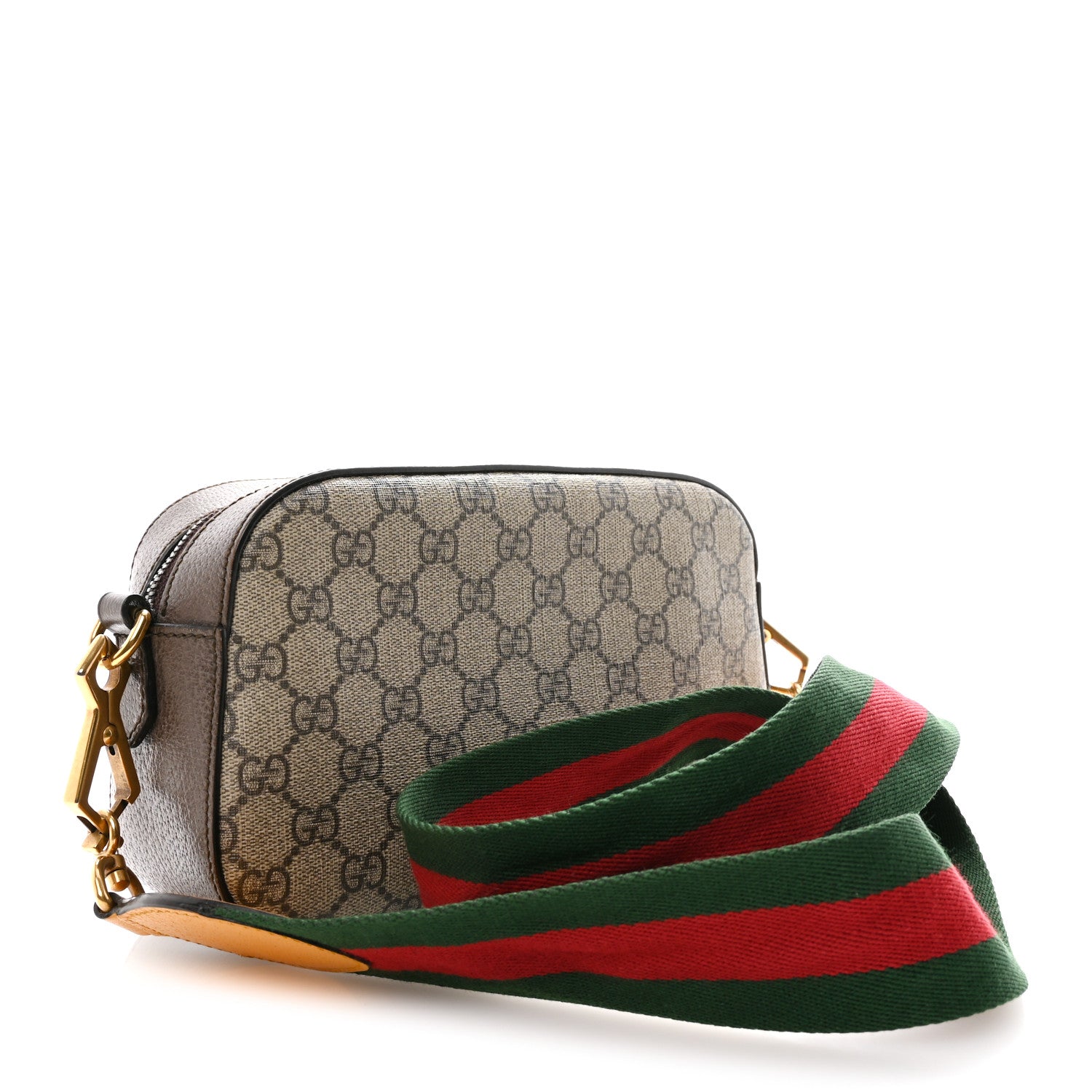Gucci GG Supreme Monogram Web Neo Vintage Shoulder Bag Beige New Acero Crop 3 of 14