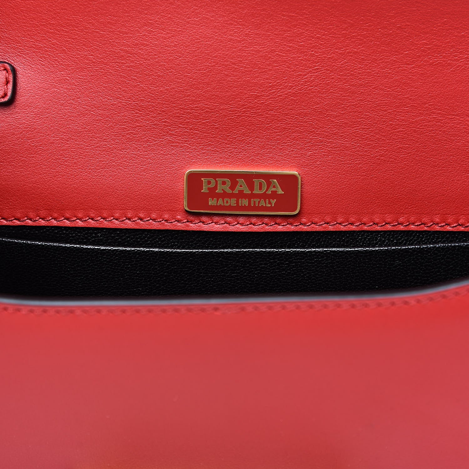 Prada City Calfskin Saffiano Cahier Bag Fuoco Black 6 of 8