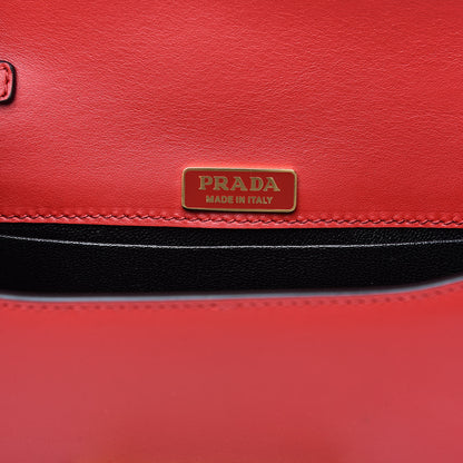 Prada City Calfskin Saffiano Cahier Bag Fuoco Black 6 of 8