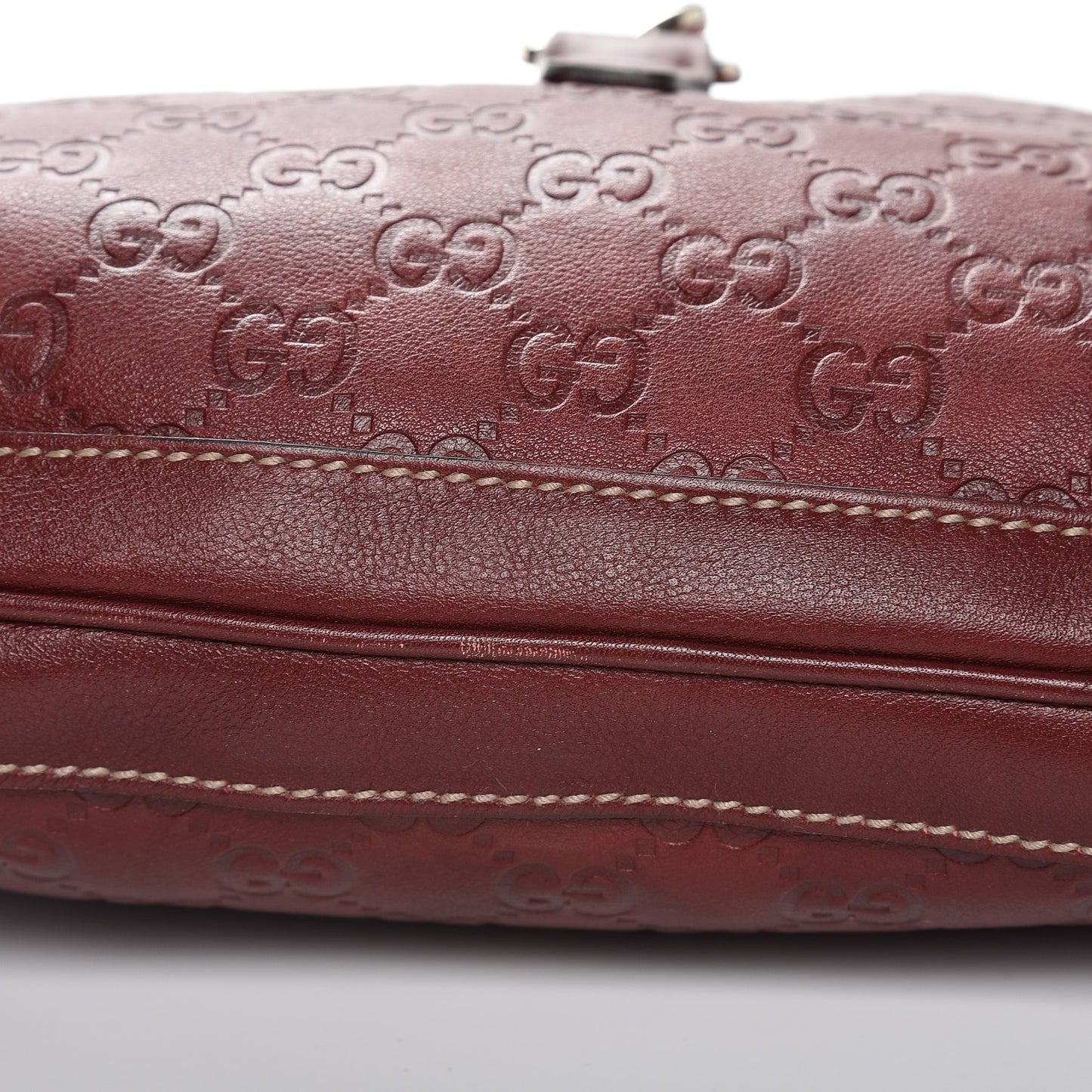 Guccissima Medium Jackie O Bouvier Hobo Dark Red