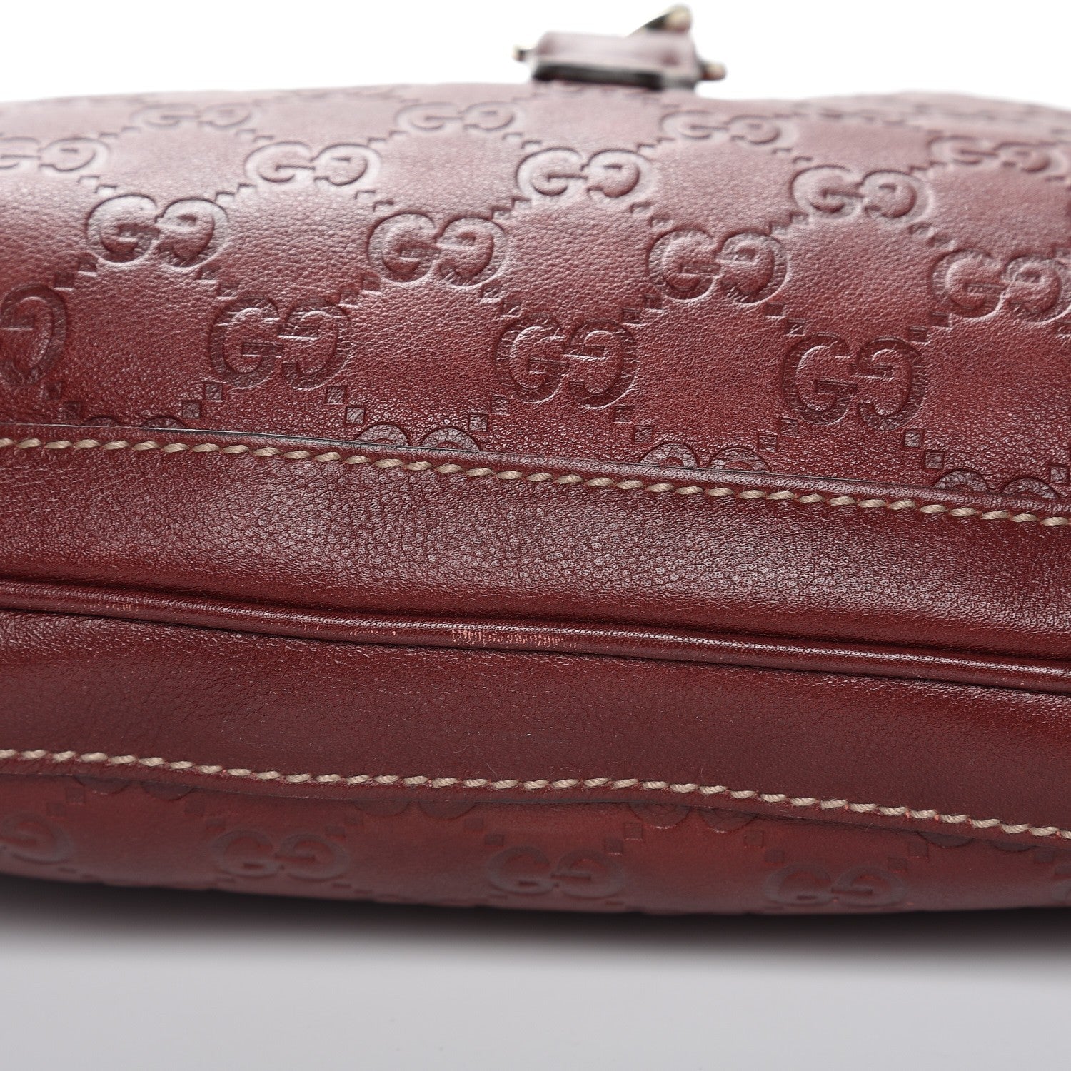 Gucci Guccissima Medium Jackie O Bouvier Hobo Dark Red 9 of 10