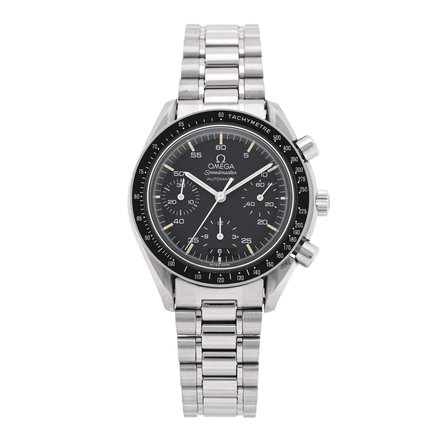 Stainless Steel 39mm Speedmaster Chronograph Automatic Watch Black 3510.50.00