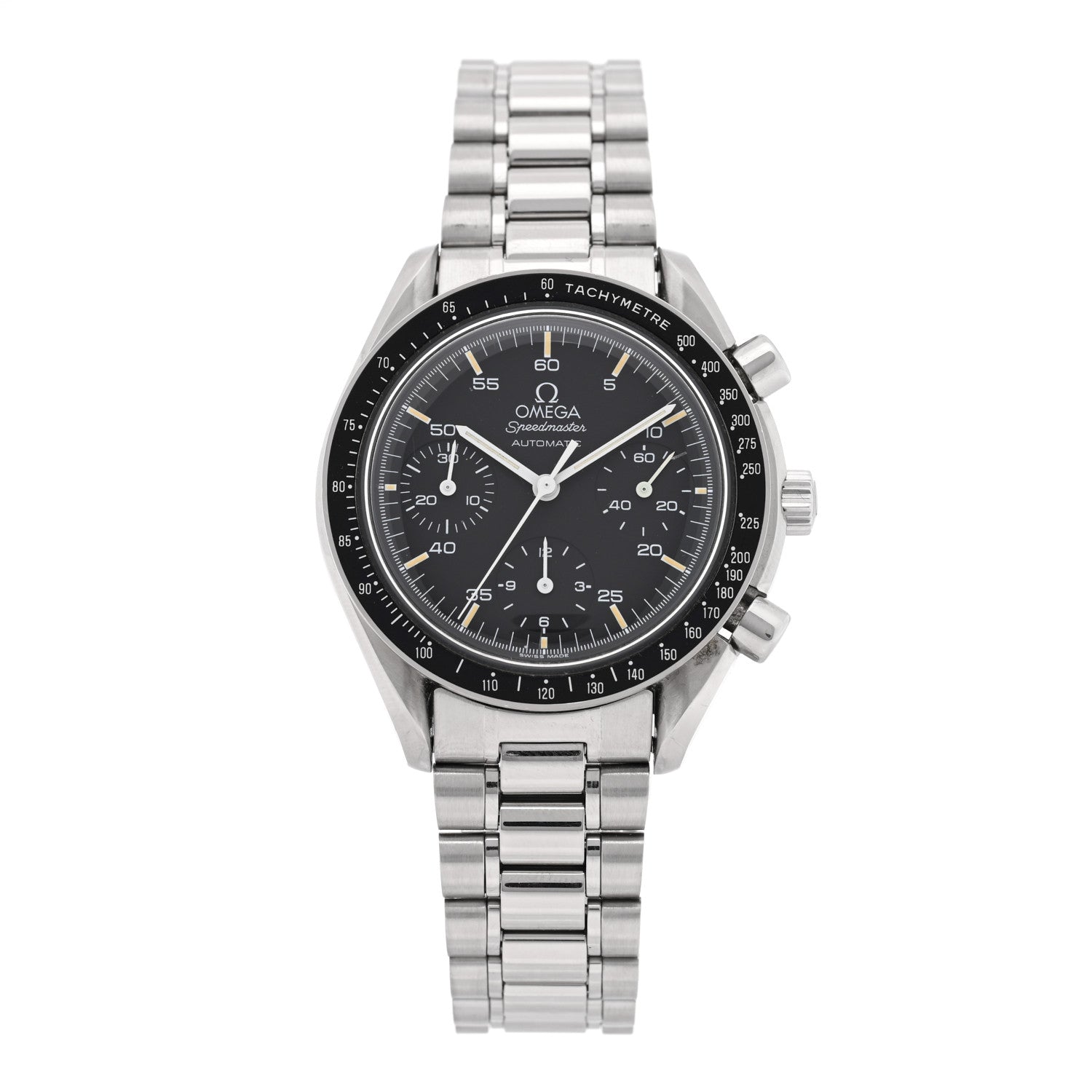 Omega Stainless Steel 39mm Speedmaster Chronograph Automatic Watch Black 3510.50.00 1 of 4