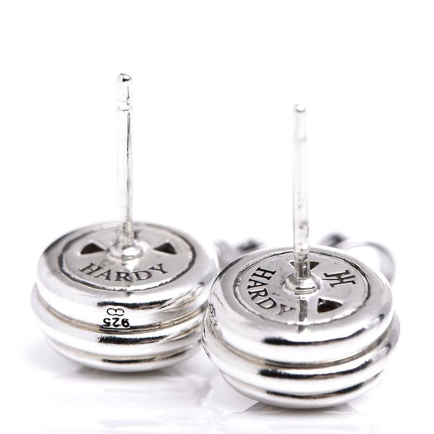 Sterling Silver Citrine Batu Bedeg Round Earrings